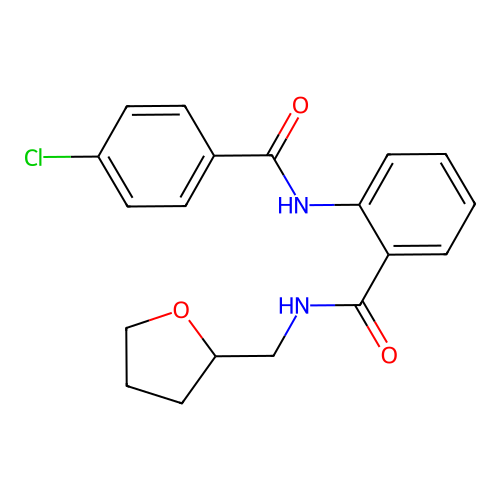 2-[(4-chlorobenzoyl)amino]-N-(tetrahydro-2-furanylmethyl)benzamide structure
