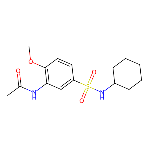 N-[5-(cyclohexylsulfamoyl)-2-methoxyphenyl]acetamide structure