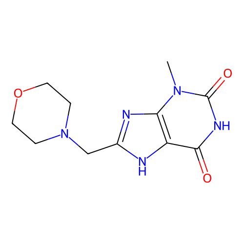 3-methyl-8-(morpholin-4-ylmethyl)-7H-purine-2,6-dione structure