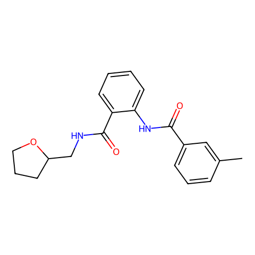 2-[(3-methylbenzoyl)amino]-N-(oxolan-2-ylmethyl)benzamide structure