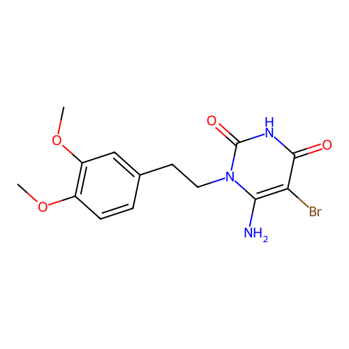 6-Amino-5-bromo-1-[2-(3,4-dimethoxyphenyl)ethyl]pyrimidine-2,4-dione structure