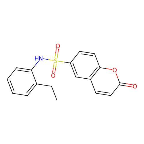 N-(2-ethylphenyl)-2-oxo-2H-chromene-6-sulfonamide structure