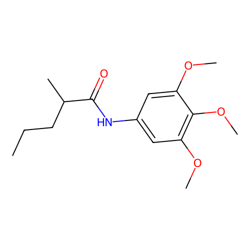2-methyl-N-(3,4,5-trimethoxyphenyl)pentanamide structure