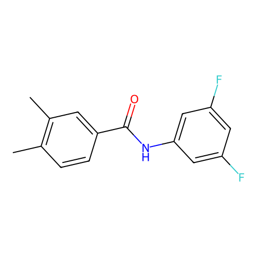 N-(3,5-difluorophenyl)-3,4-dimethylbenzamide structure