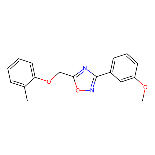 3-(3-Methoxyphenyl)-5-[(2-methylphenoxy)methyl]-1,2,4-oxadiazole structure