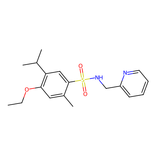{[4-Ethoxy-2-methyl-5-(methylethyl)phenyl]sulfonyl}(2-pyridylmethyl)amine structure