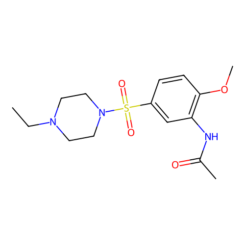 N-[5-(4-ethylpiperazin-1-yl)sulfonyl-2-methoxyphenyl]acetamide structure
