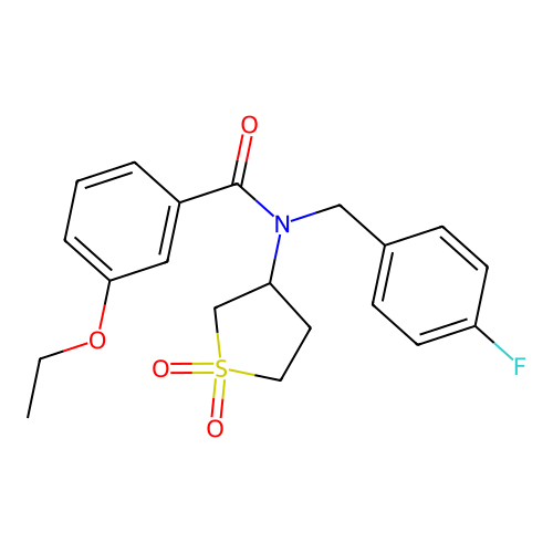 N-(1,1-dioxidotetrahydrothiophen-3-yl)-3-ethoxy-N-(4-fluorobenzyl)benzamide structure