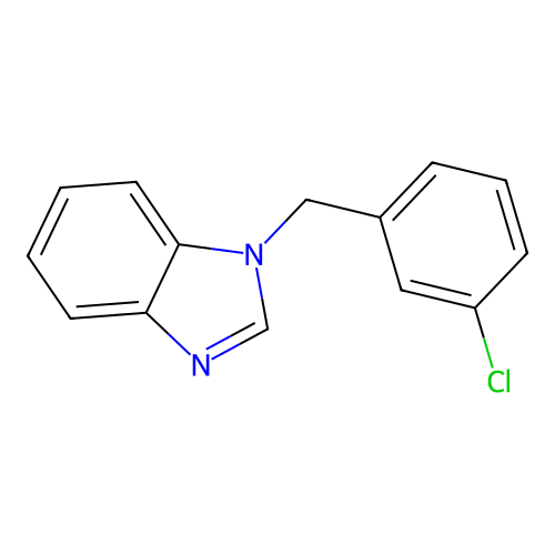 1-[(3-Chlorophenyl)methyl]benzimidazole structure