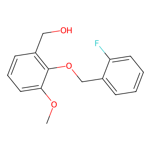 {2-[(2-Fluorobenzyl)oxy]-3-methoxyphenyl}methanol structure