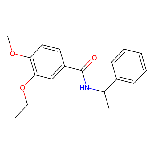 3-ethoxy-4-methoxy-N-(1-phenylethyl)benzamide structure