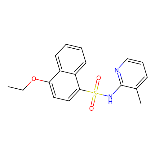 4-ethoxy-N-(3-methylpyridin-2-yl)naphthalene-1-sulfonamide structure