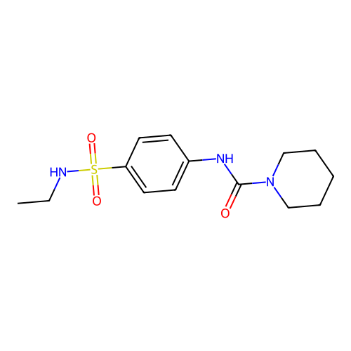 N-[4-(ethylsulfamoyl)phenyl]piperidine-1-carboxamide structure