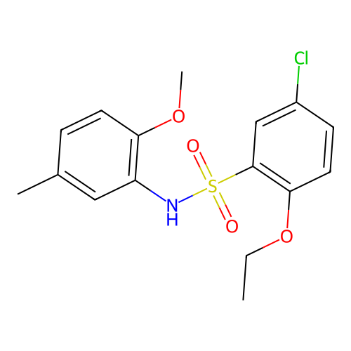 5-chloro-2-ethoxy-N-(2-methoxy-5-methylphenyl)benzenesulfonamide structure