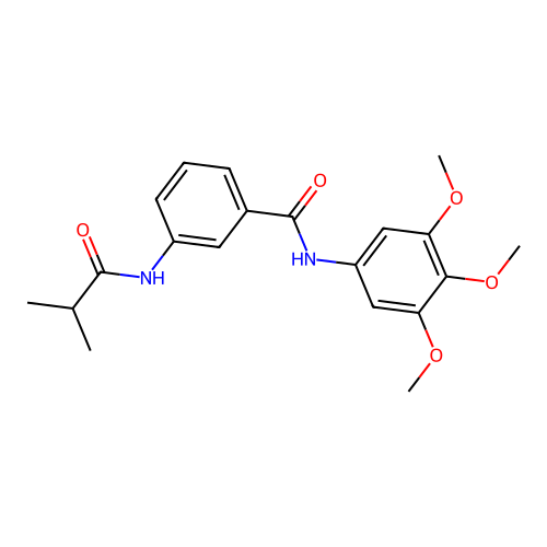 3-(2-methylpropanoylamino)-N-(3,4,5-trimethoxyphenyl)benzamide structure