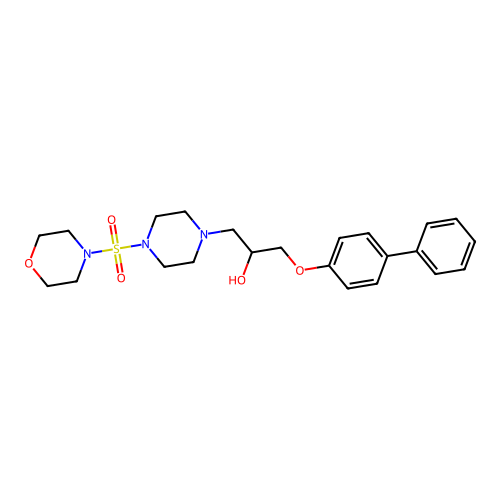 1-(4-Morpholin-4-ylsulfonylpiperazin-1-yl)-3-(4-phenylphenoxy)propan-2-ol structure