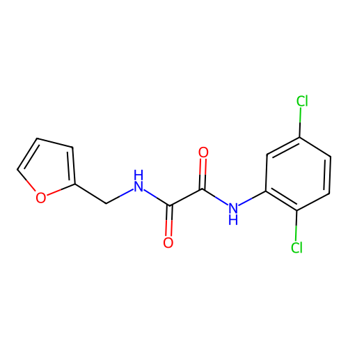 N'-(2,5-dichlorophenyl)-N-(furan-2-ylmethyl)oxamide structure