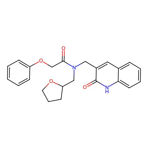 N-(oxolan-2-ylmethyl)-N-[(2-oxo-1H-quinolin-3-yl)methyl]-2-phenoxyacetamide structure