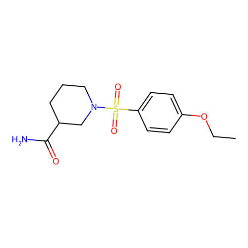 1-(4-Ethoxyphenyl)sulfonylpiperidine-3-carboxamide structure