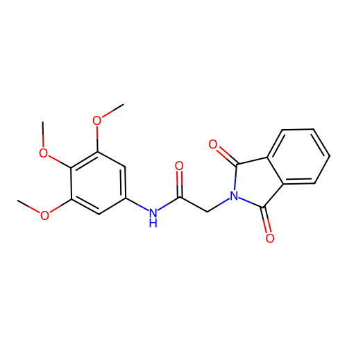 2-(1,3-dioxoisoindol-2-yl)-N-(3,4,5-trimethoxyphenyl)acetamide structure