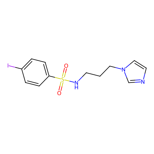 N-(3-imidazol-1-ylpropyl)-4-iodobenzenesulfonamide structure