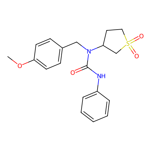 1-(1,1-Dioxidotetrahydrothiophen-3-yl)-1-(4-methoxybenzyl)-3-phenylurea structure