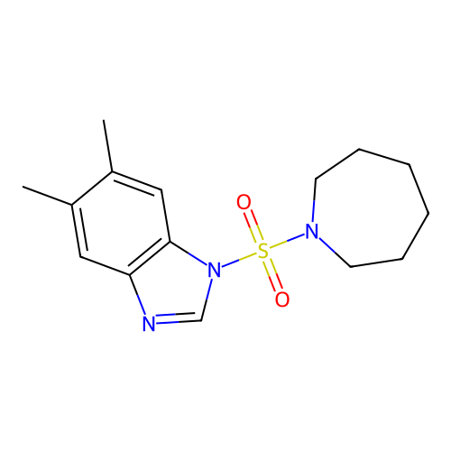 1-(Azepan-1-ylsulfonyl)-5,6-dimethylbenzimidazole structure