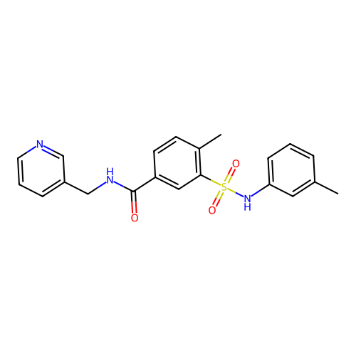 4-methyl-3-[(3-methylphenyl)sulfamoyl]-N-(pyridin-3-ylmethyl)benzamide structure