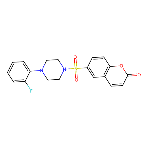 6-[4-(2-Fluoro-phenyl)-piperazine-1-sulfonyl]-chromen-2-one structure