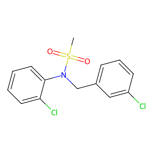 N-(3-chlorobenzyl)-N-(2-chlorophenyl)methanesulfonamide structure
