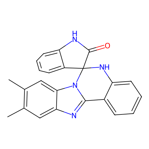 9,10-dimethyl-5H-spiro[benzimidazo[1,2-c]quinazoline-6,3'-indol]-2'(1'H)-one structure