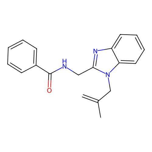 N-[[1-(2-methylprop-2-enyl)benzimidazol-2-yl]methyl]benzamide structure