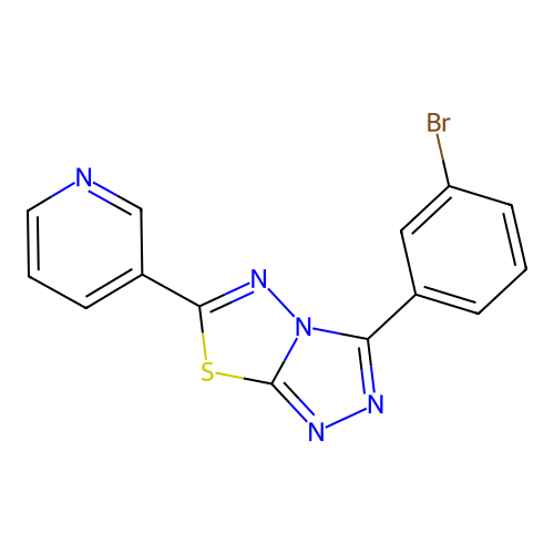 3-(3-Bromophenyl)-6-(3-pyridinyl)[1,2,4]triazolo[3,4-b][1,3,4]thiadiazole structure
