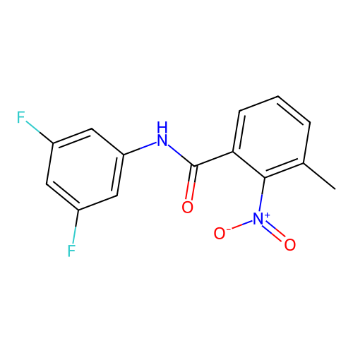 N-(3,5-difluorophenyl)-3-methyl-2-nitrobenzamide structure