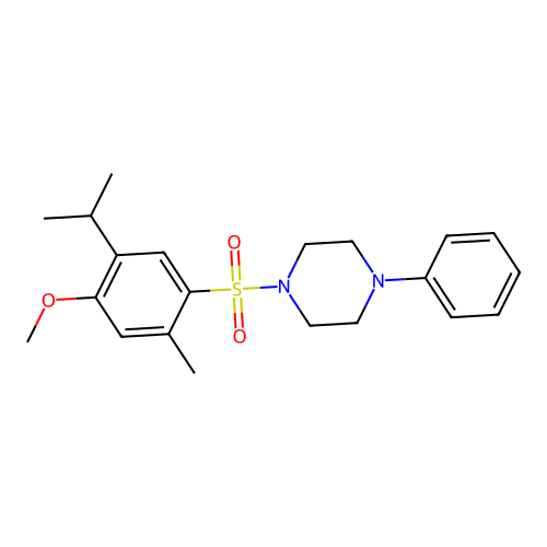 1-[(5-Isopropyl-4-methoxy-2-methylphenyl)sulfonyl]-4-phenylpiperazine structure