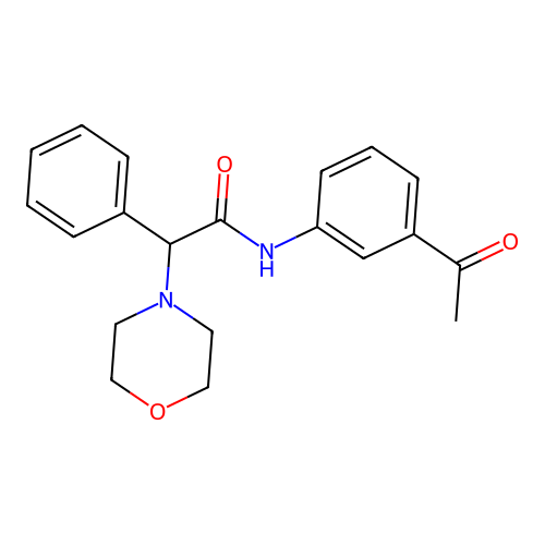 N-(3-acetylphenyl)-2-morpholin-4-yl-2-phenylacetamide structure