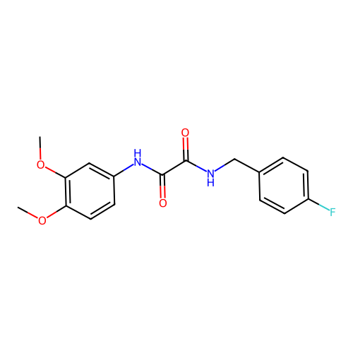 N1-(3,4-dimethoxyphenyl)-N2-(4-fluorobenzyl)oxalamide structure