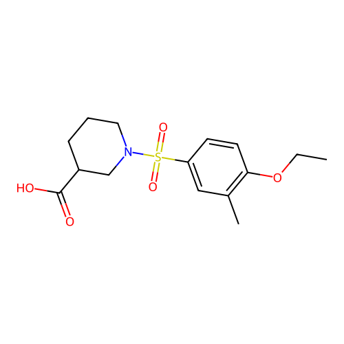 1-[(4-Ethoxy-3-methylphenyl)sulfonyl]piperidine-3-carboxylic acid structure