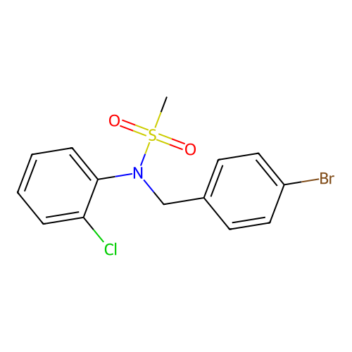 N-[(4-bromophenyl)methyl]-N-(2-chlorophenyl)methanesulfonamide structure