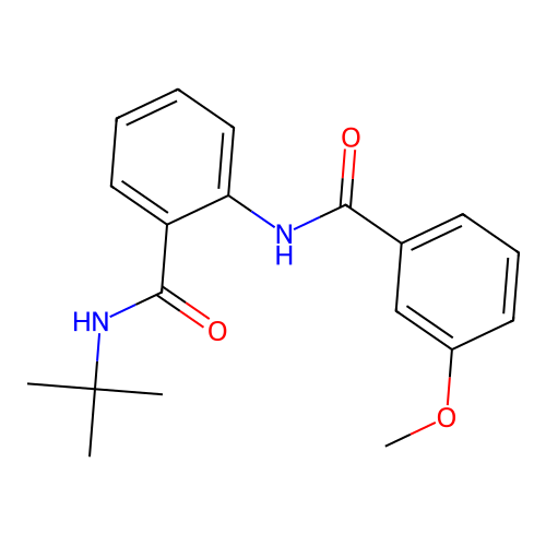 N-tert-butyl-2-[(3-methoxybenzoyl)amino]benzamide structure