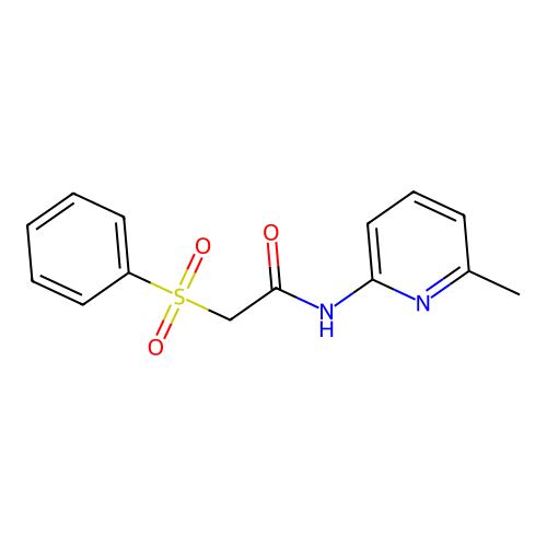2-(benzenesulfonyl)-N-(6-methylpyridin-2-yl)acetamide structure