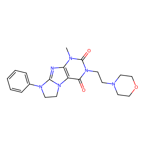 4-methyl-2-(2-morpholin-4-ylethyl)-6-phenyl-7,8-dihydropurino[7,8-a]imidazole-1,3-dione structure
