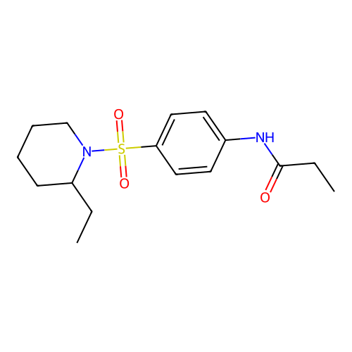 N-[4-(2-ethylpiperidin-1-yl)sulfonylphenyl]propanamide structure