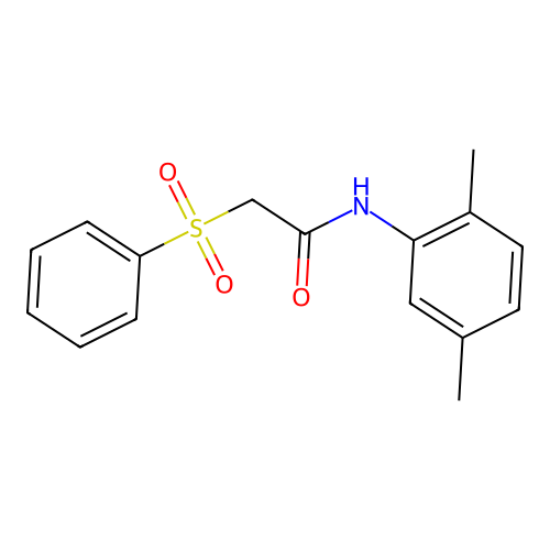 2-(benzenesulfonyl)-N-(2,5-dimethylphenyl)acetamide structure