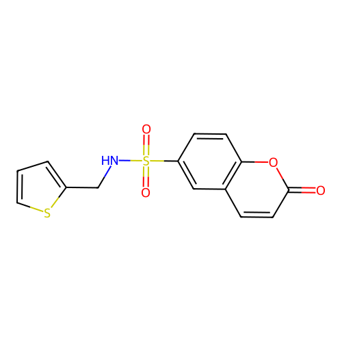 6-{[(2-Thienylmethyl)amino]sulfonyl}chromen-2-one structure