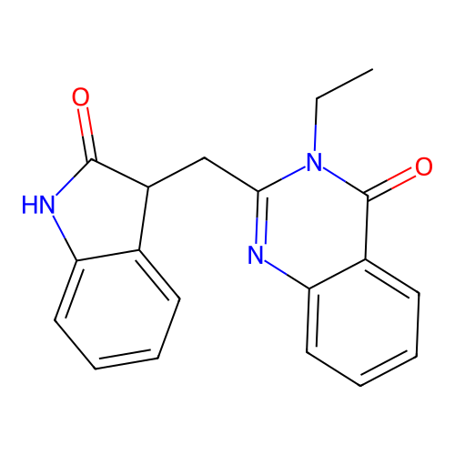 3-Ethyl-2-[(2-oxo-1,3-dihydroindol-3-yl)methyl]quinazolin-4-one structure