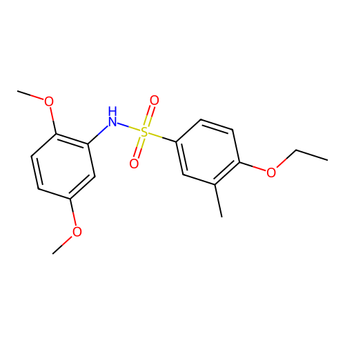 N-(2,5-dimethoxyphenyl)-4-ethoxy-3-methylbenzenesulfonamide structure