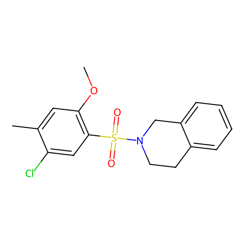 2-[(5-Chloro-2-methoxy-4-methylphenyl)sulfonyl]-1,2,3,4-tetrahydroisoquinoline structure