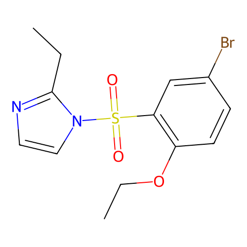 1-[(5-bromo-2-ethoxyphenyl)sulfonyl]-2-ethyl-1H-imidazole structure