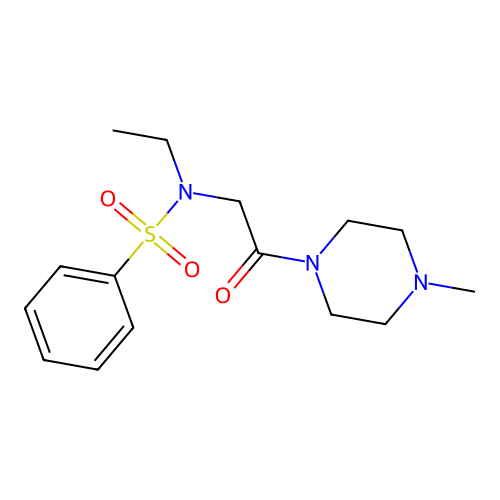 N-ethyl-N-[2-(4-methylpiperazin-1-yl)-2-oxoethyl]benzenesulfonamide structure
